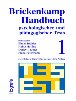cover image of Brickenkamp Handbuch psychologischer und pädagogischer Tests